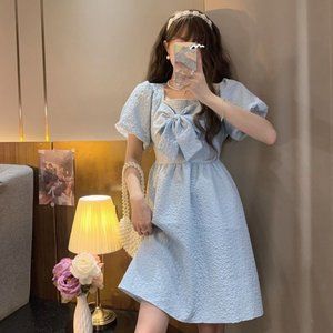 Small SWEET WIND SUMMER NEW Korean VERSION OF FASHION SLIM BOW SENIOR SENSE PURE